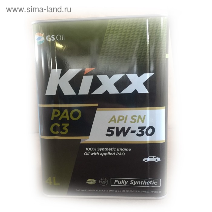 цена Масло моторное Kixx PAO C3 5W-30, 4 л