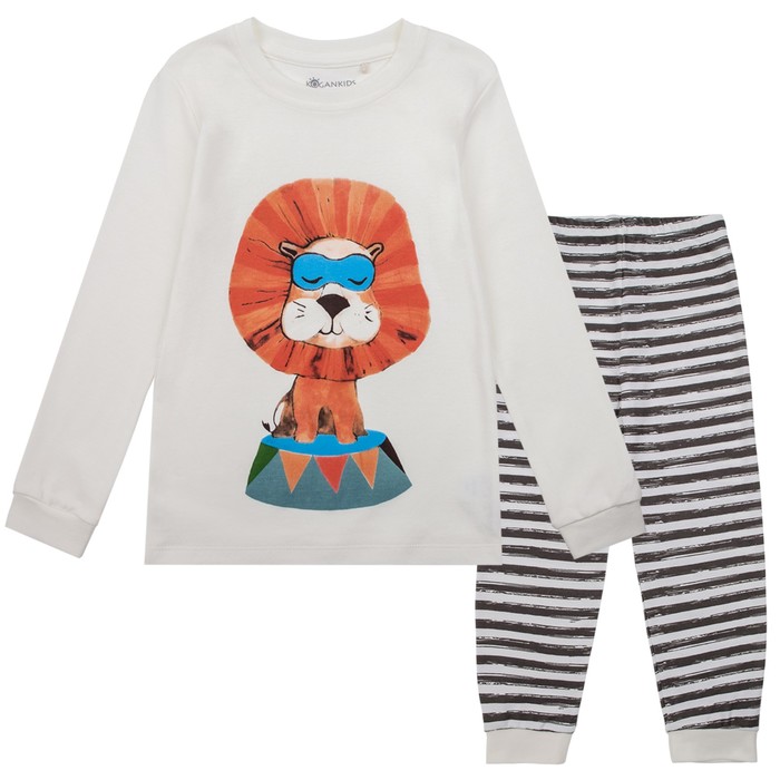 Пижама для мальчика, рост 80 см, цвет молочный 192-344-66