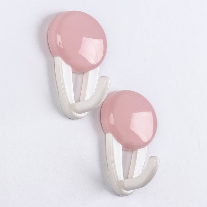 Набор крючков на липучке "Минимализм" 2 шт, цвет МИКС