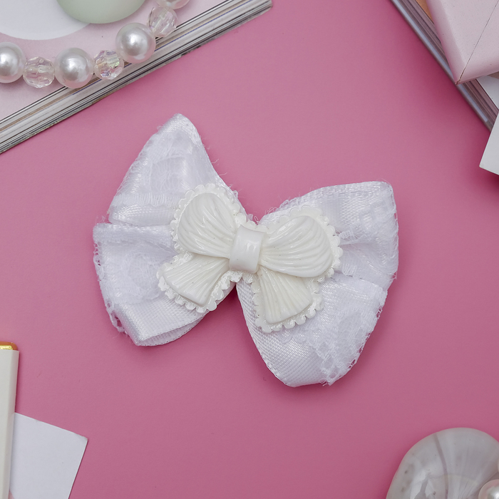 Зажим для волос "Школьница" бантик