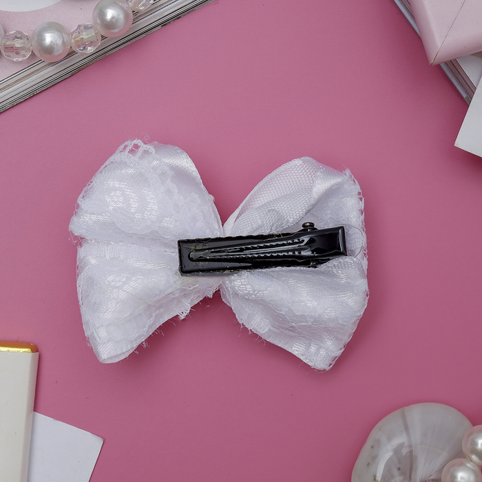 Зажим для волос "Школьница" бантик