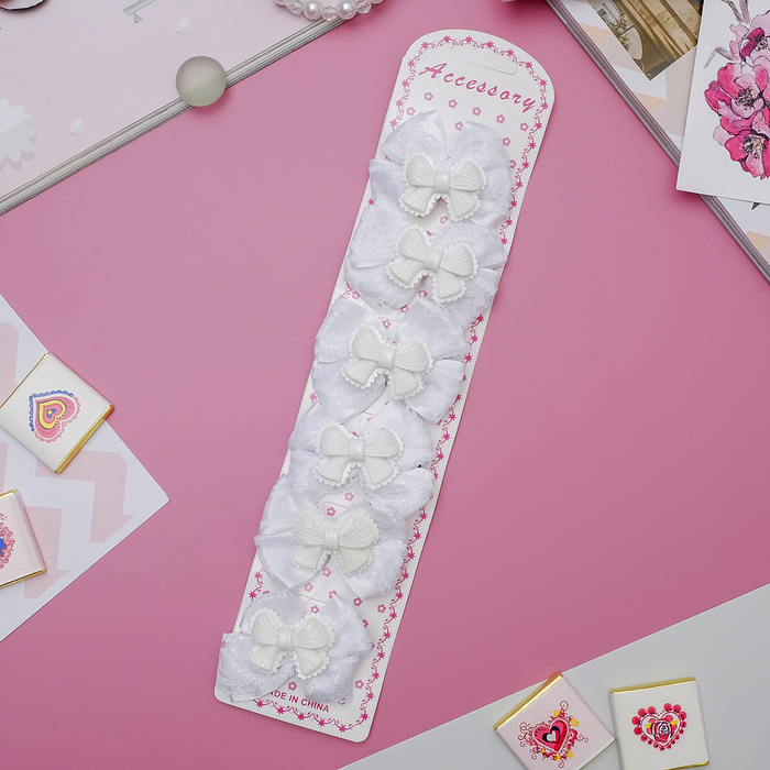 Зажим для волос "Школьница" бантик