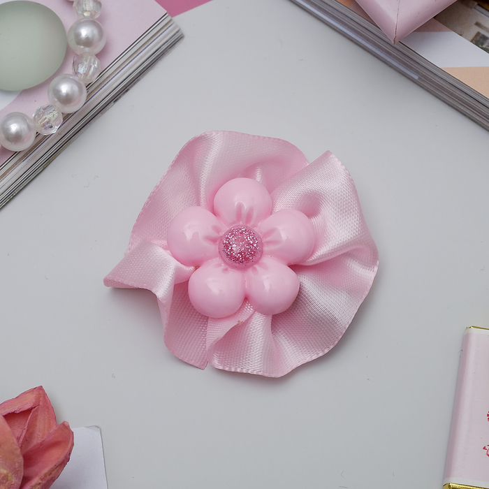 Зажим для волос "Маленькая леди" цветок, розовый