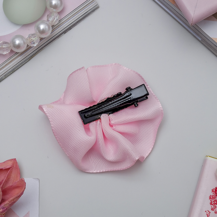 Зажим для волос "Маленькая леди" цветок, розовый