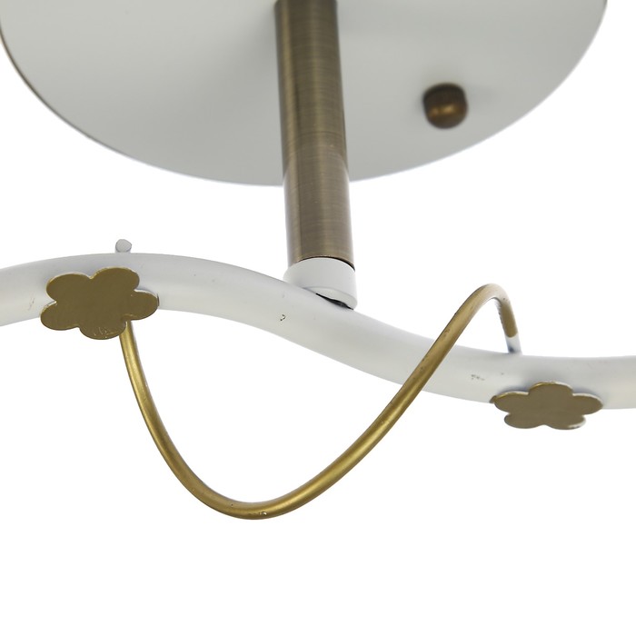 Люстра "Дарьяна" 2x40Вт Е27 белый-бронза 35x12x14см.