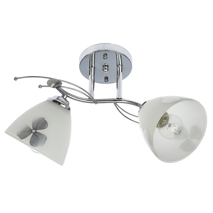 Люстра "Мелания" 2x40Вт Е27 хром 48x21x21см.