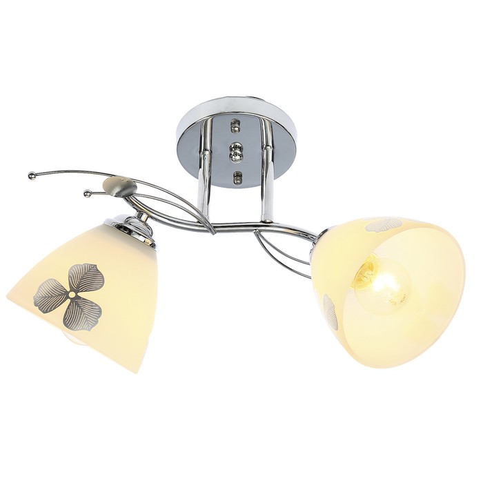 Люстра "Мелания" 2x40Вт Е27 хром 48x21x21см.