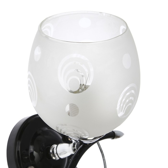 Бра "Юлиана" 1x40Вт Е27 черный-хром 21x14x24см.