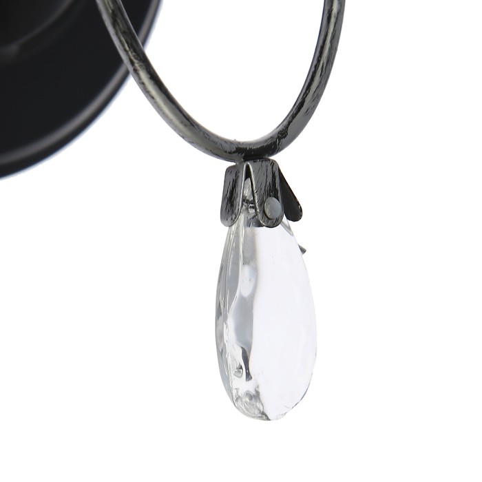 Бра "Юлиана" 1x40Вт Е27 черный-хром 21x14x24см.