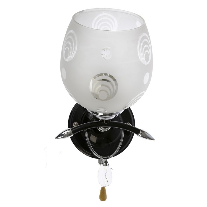 Бра "Юлиана" 1x40Вт Е27 черный-хром 21x14x24см.