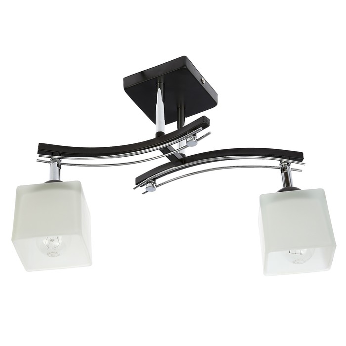 Люстра "Орелио" 2x40Вт Е27 черный-хром 11,5x16x27см.