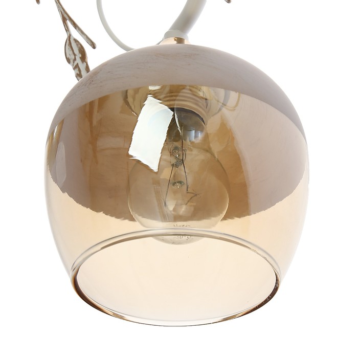 Люстра "Айвенго" 5x40Вт Е27 белый-золото 57x15x21см.