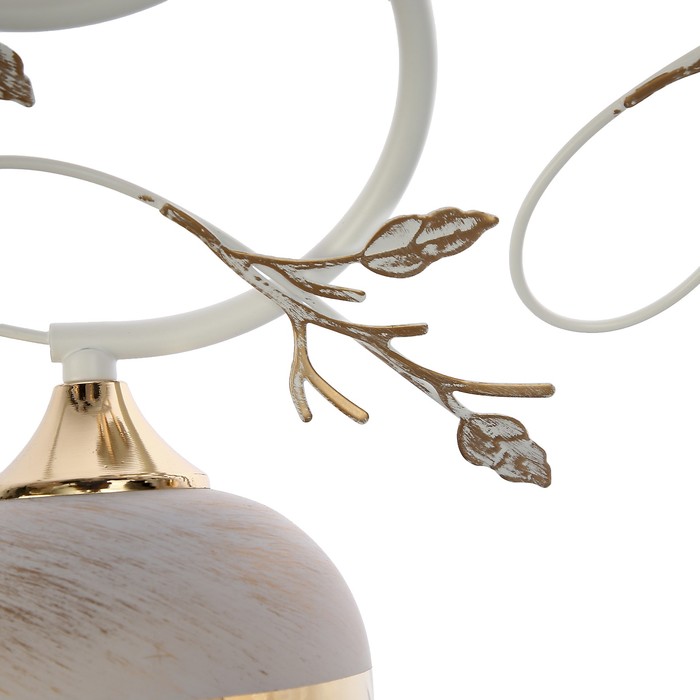 Люстра "Айвенго" 5x40Вт Е27 белый-золото 57x15x21см.