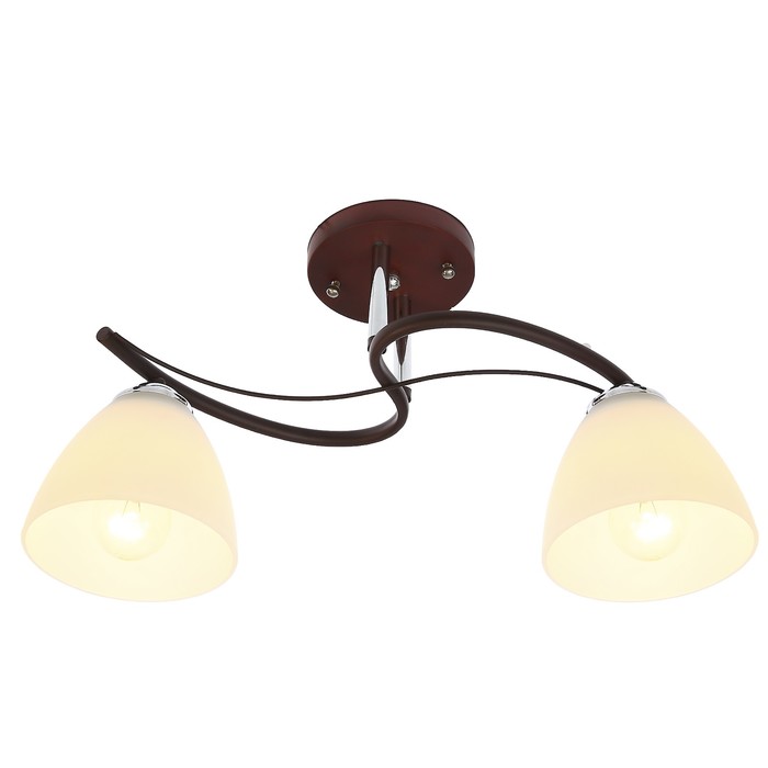 Люстра "Виваро" 2x40Вт Е27 красный-хром 40x12x23см.