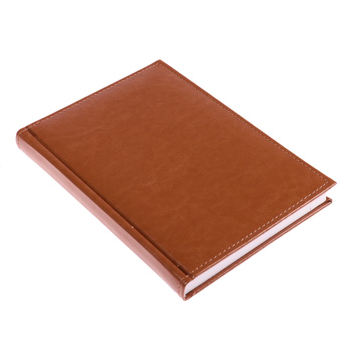 Ежедневник недатированный А5, 320 страниц, Небраска, коньяк