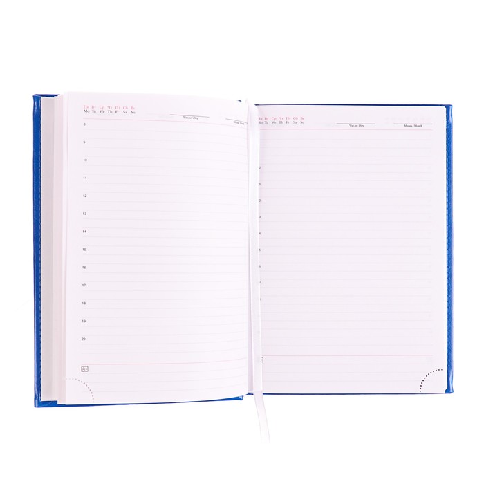 Ежедневник недатированный А5, 320 страниц, Небраска, синий