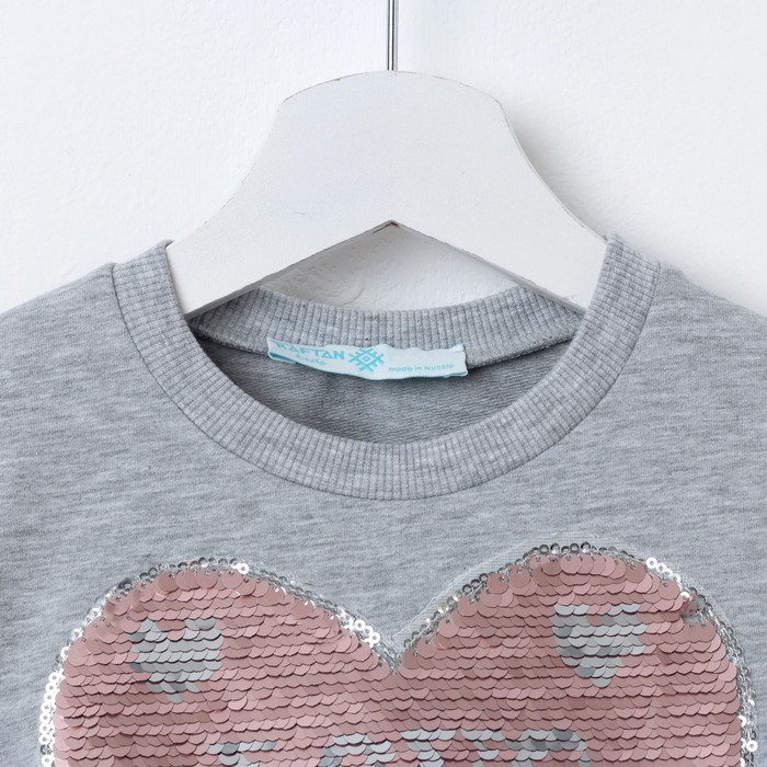 Платье детское KAFTAN "LOVE", рост 98-104 см (30), серый