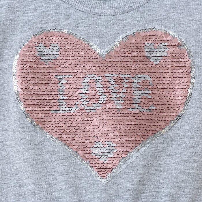 Платье детское KAFTAN "LOVE", рост 98-104 см (30), серый