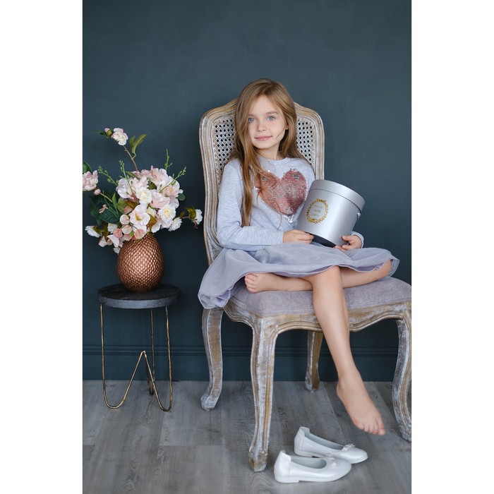 Платье детское KAFTAN "LOVE", рост 134-140 см (36), серый