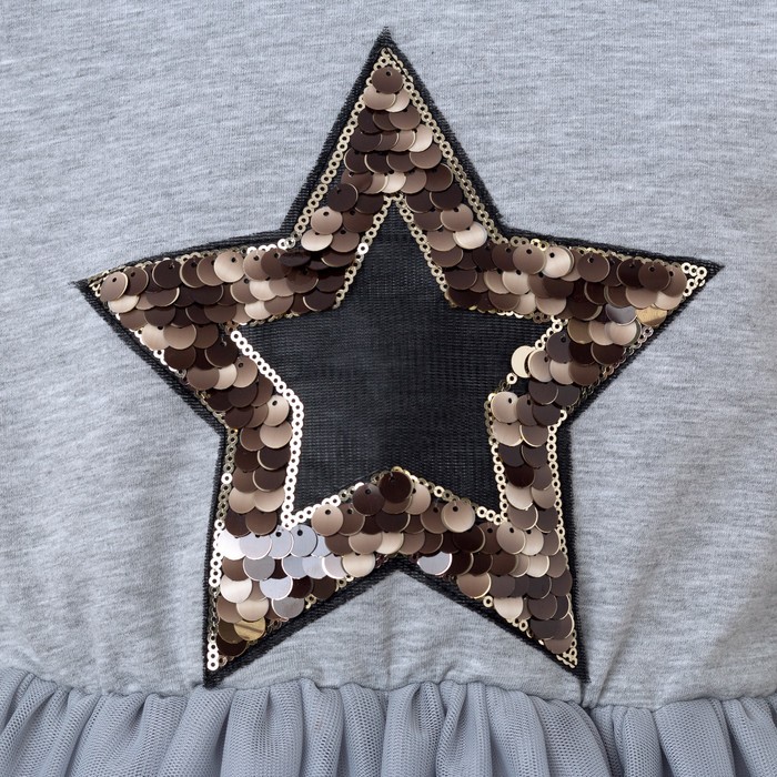 Платье детское KAFTAN "Star", рост 134-140 см (36), серый