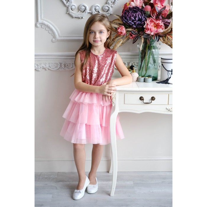 Платье детское KAFTAN, рост 98-104 см (30), розовый