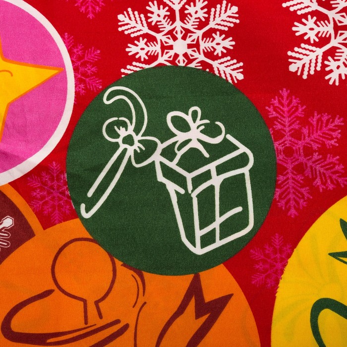 Постельное бельё «Экономь и Я» Новогодние подарки 1,5 сп. 143×210 см, 150×210 см, 50×70 - 2 шт., микрофайбер, 75 г/м²