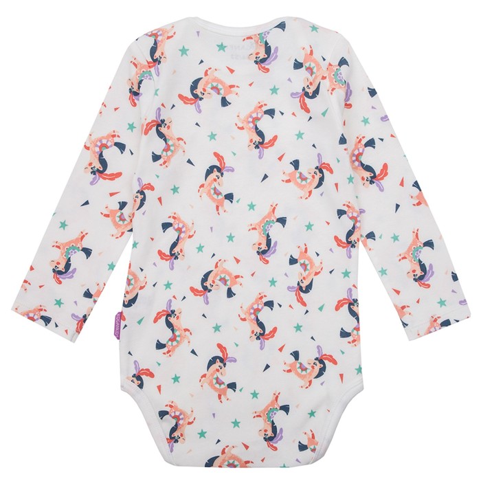 Боди для девочки, рост 80 см, принт лошадки 191-004-52