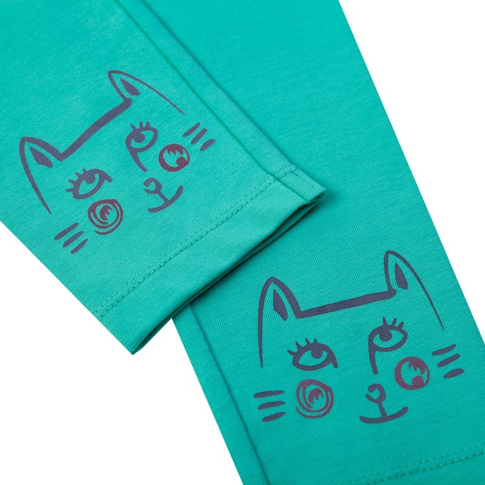 Брюки для девочки, рост 80 см, цвет бирюзовый 191-325-15