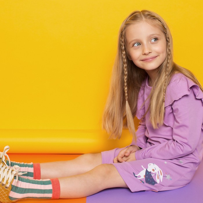 Платье для девочки, рост 110 см, цвет сиреневый 191-329-14