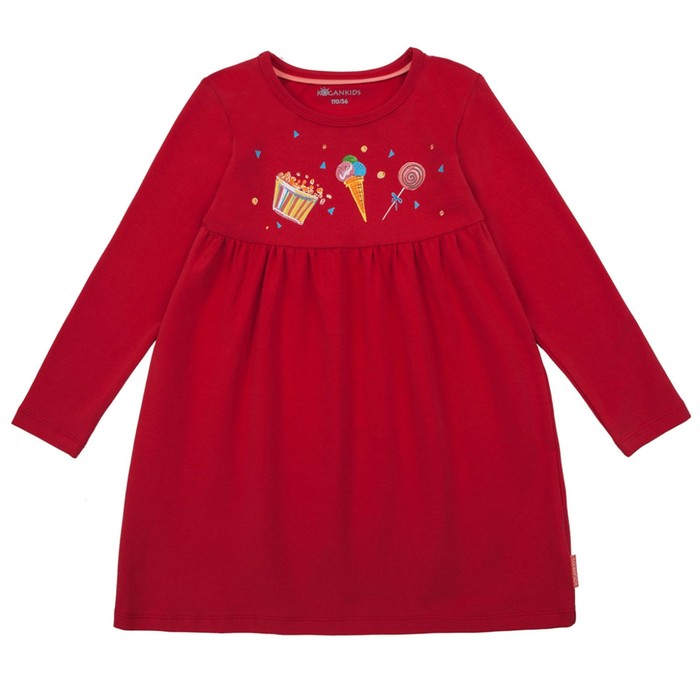 Платье для девочки, рост 104 см, цвет красный 191-331-19