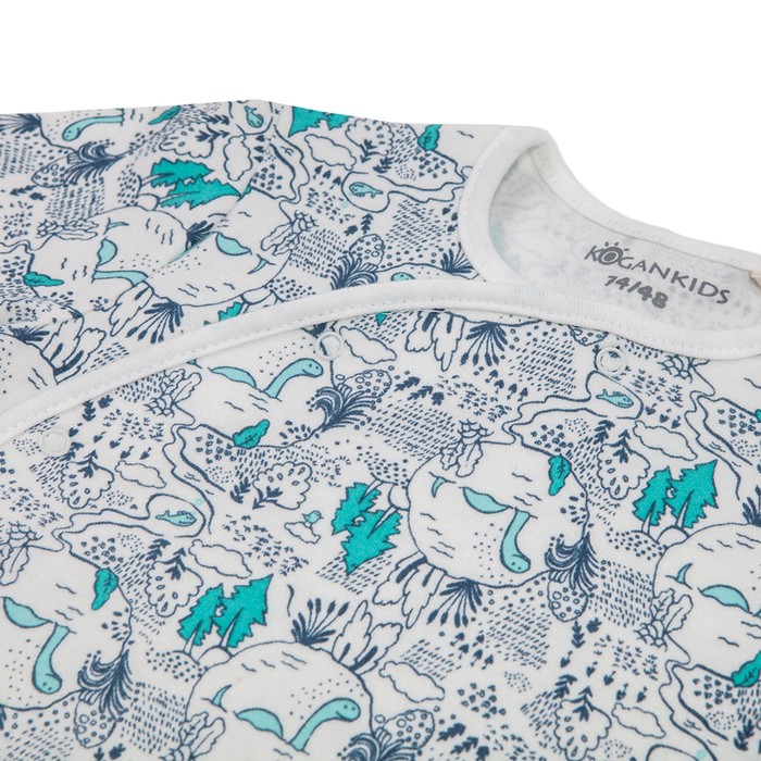 Комбинезон для мальчика, рост 74 см, молочный принт 192-006-55