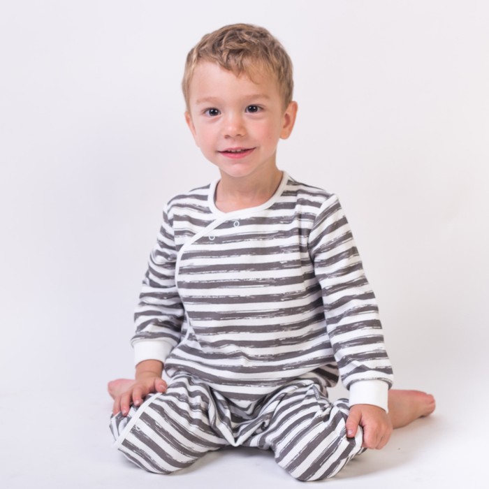 Комбинезон для мальчика, рост 80 см, принт полоска192-007-31
