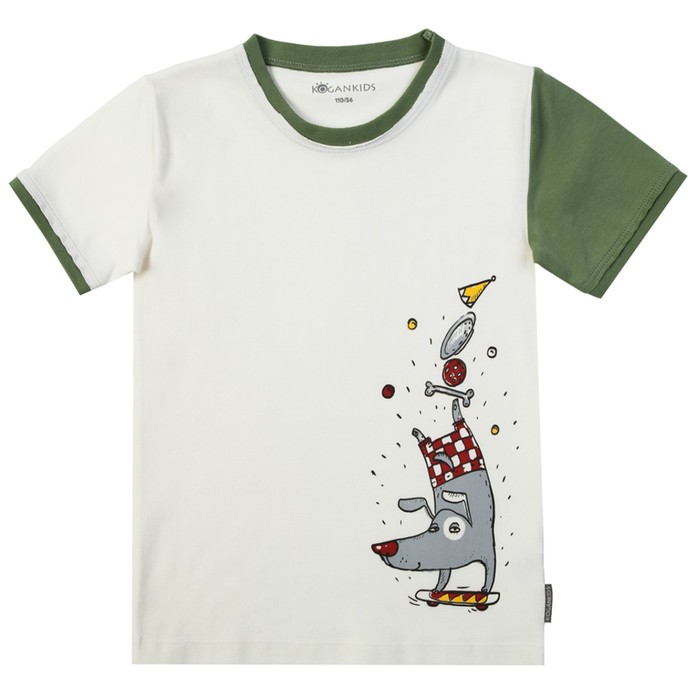 Футболка для мальчика, рост 134 см, цвет молочный 192-310-16