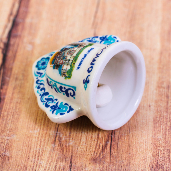 Колокольчик в виде кокошника "Омск" (Успенский собор), 5,5 х 5,5 см