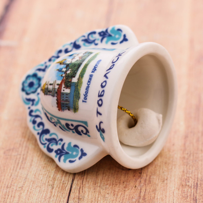 Колокольчик в виде кокошника «Тобольск» (Тобольский Кремль), 5.5 х 5.5 см