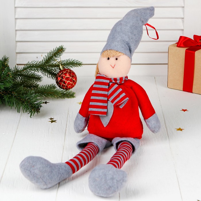 Кукла интерьерная &quot;Девочка в колпаке&quot;, полосатые гольфики, цвета МИКС