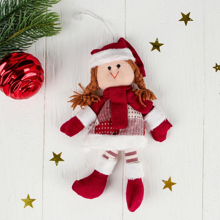 Кукла интерьерная &quot;Девчонка с косичками и в колпаке&quot;