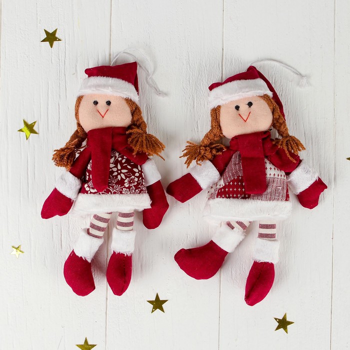 Кукла интерьерная "Девчонка с косичками и в колпаке"