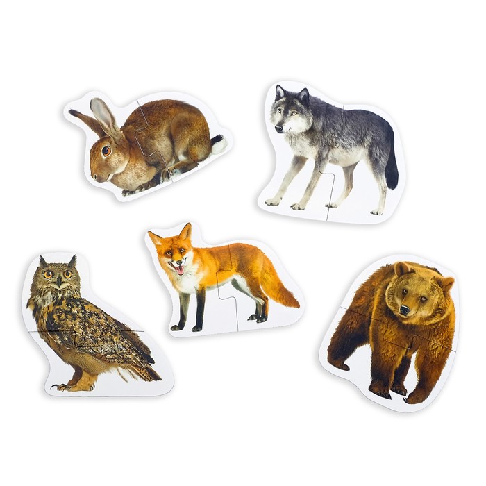 Макси-пазлы «Лесные животные» реалистичные