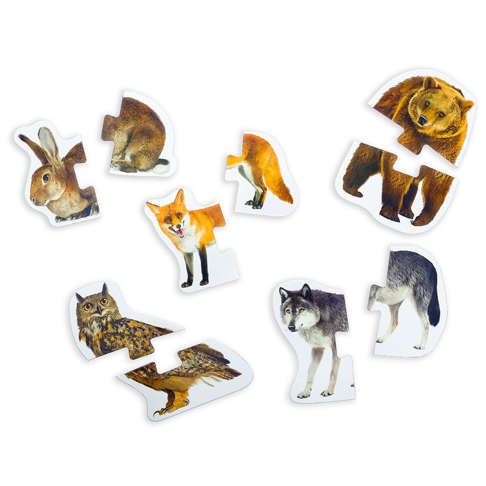 Макси-пазлы «Лесные животные» реалистичные