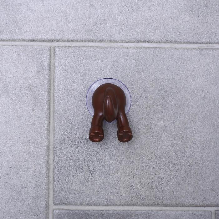 Крючок на присоске "Хвостик собачки", цвет МИКС