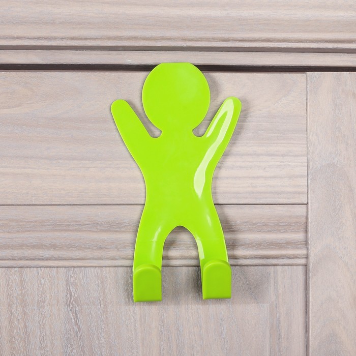 Крючок надверный 8х9х20 см "Человечек", цвет МИКС