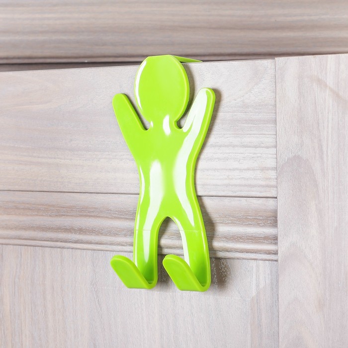 Крючок надверный 8х9х20 см "Человечек", цвет МИКС