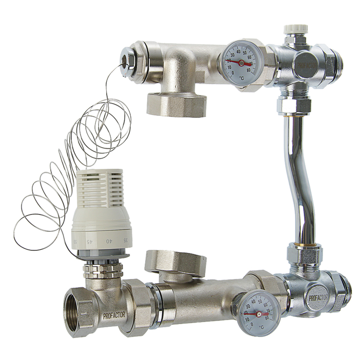Насосно-смесительный узел ProFactor, 1", с термостабилизацией, монтажная длина 130 мм