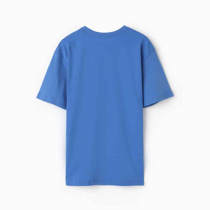 Футболка мужская цвет васильковый, р-р 52