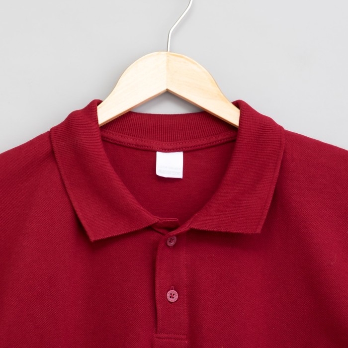 Футболка мужская поло цвет бордовый, р-р 52