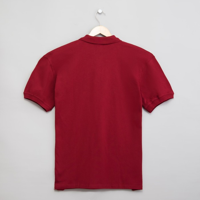 Футболка мужская поло цвет бордовый, р-р 54