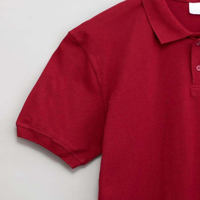 Футболка мужская поло цвет бордовый, р-р 56