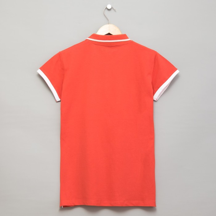 Футболка женская поло цвет красный, р-р 50