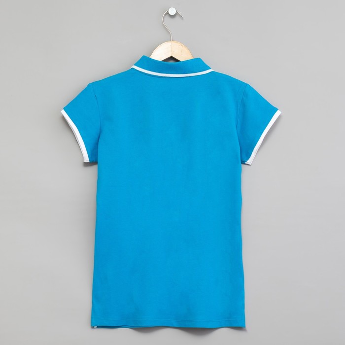 Футболка женская поло цвет голубой, р-р 50